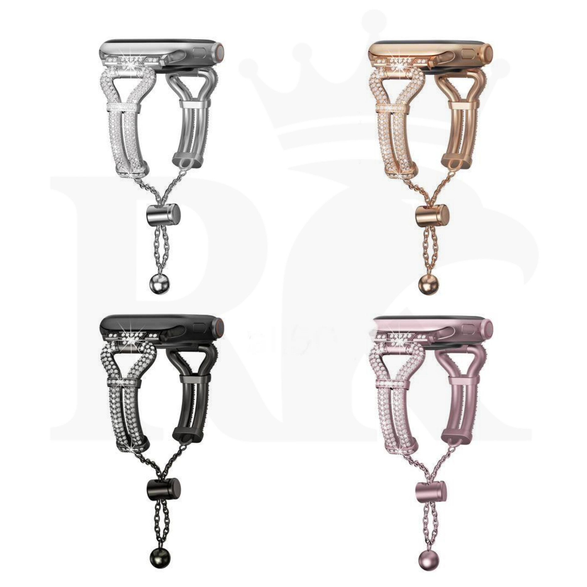 بند ساعت فلزی نگین‌دار کد K076(اصل)